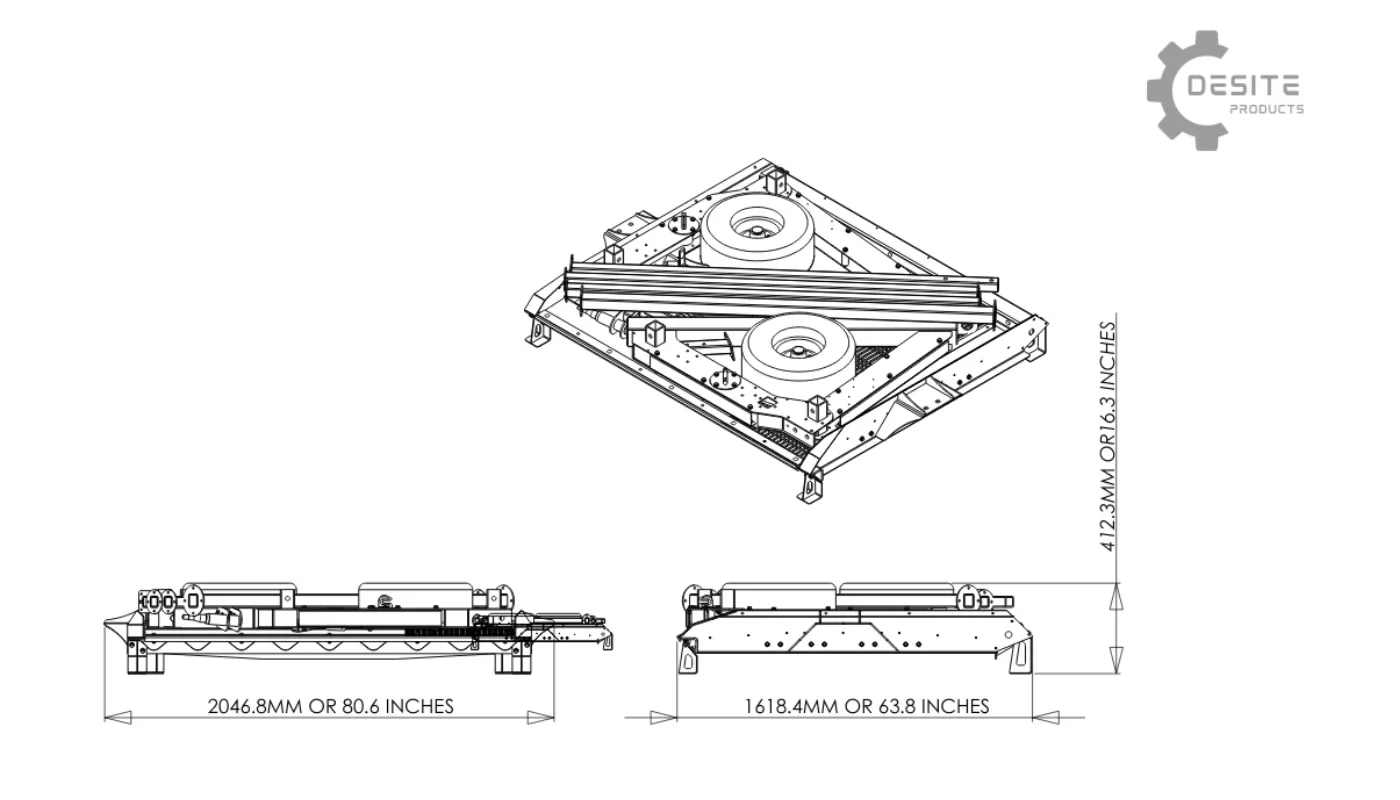 Illustrative image of the packaging process and shipping efficiency of the DeSite SLG 56 MINI for secure and cost-effective transportation