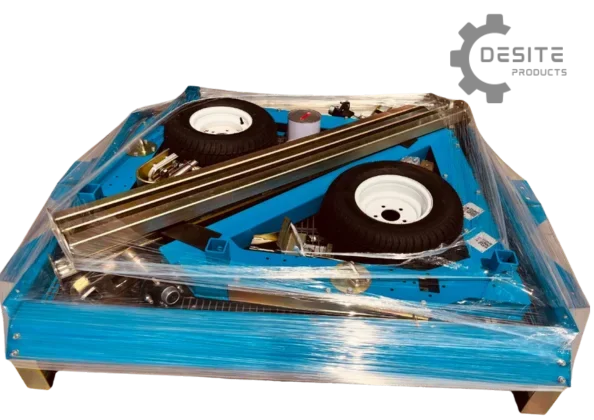 Illustrative image of the packaging process and shipping efficiency of the DeSite SLG 56 MINI, showcasing a packaging example for secure transport.